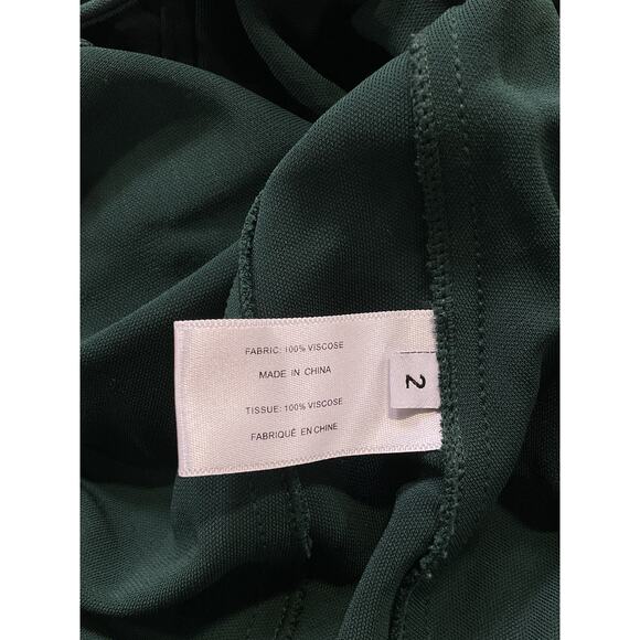 Proenza Schouler 'Matte' Green Long Sleeve Crepe Button Down Size 2 - Picture 5 of 5